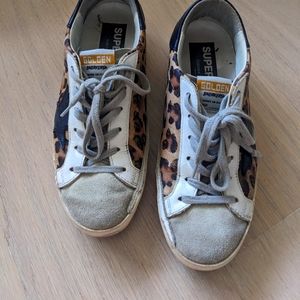 Women's Super-Star in leopard print leather